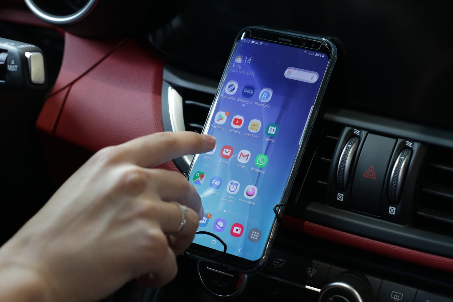 Smartphonehouder horizontale lamellen