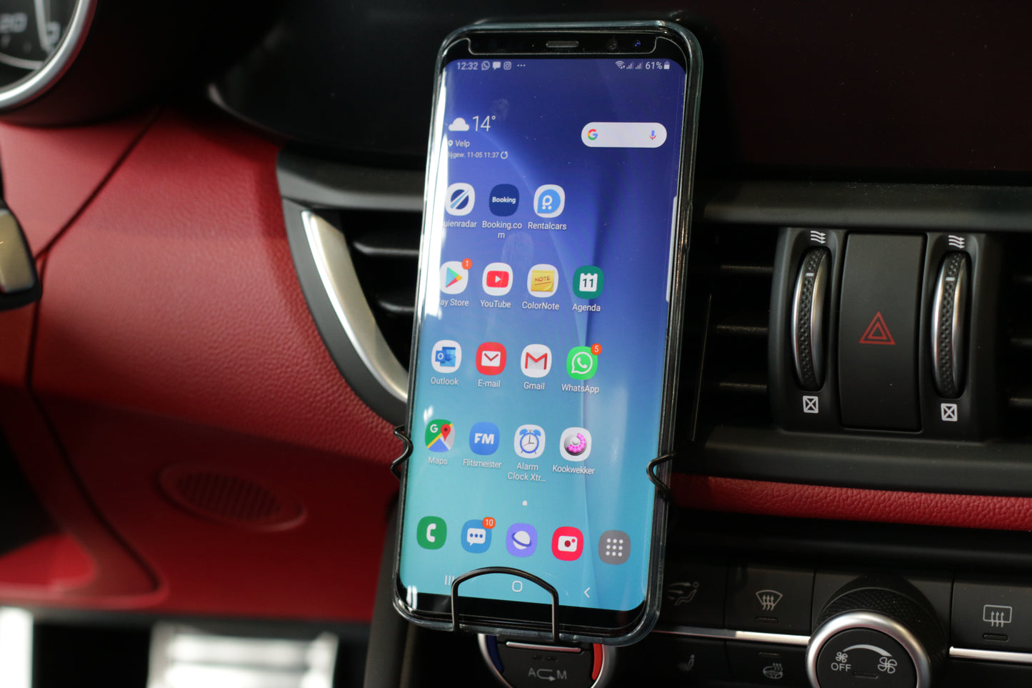 Smartphonehouder horizontale lamellen